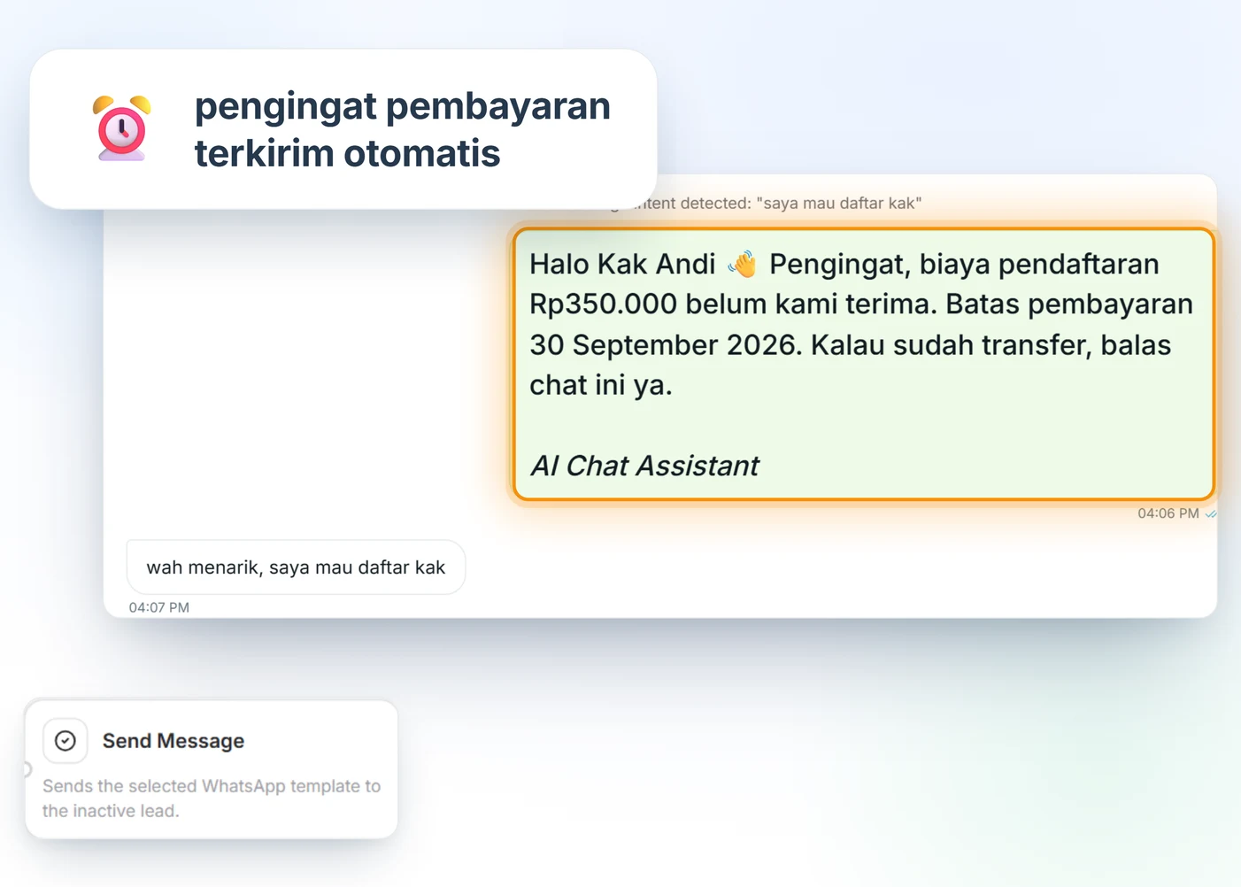 Follow Up & Pengingat Otomatis
